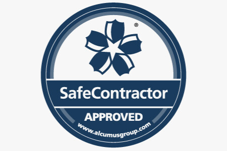 Safe contractor logo grey