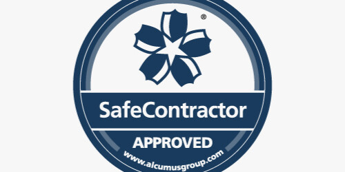 Safe contractor logo grey